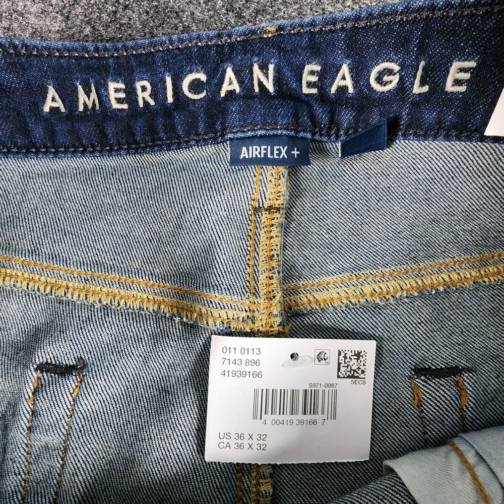NWT American Eagle Slim Bootcut Airflex + Stretch Blue Jeans Mens Size 36x32 - Picture 9 of 13